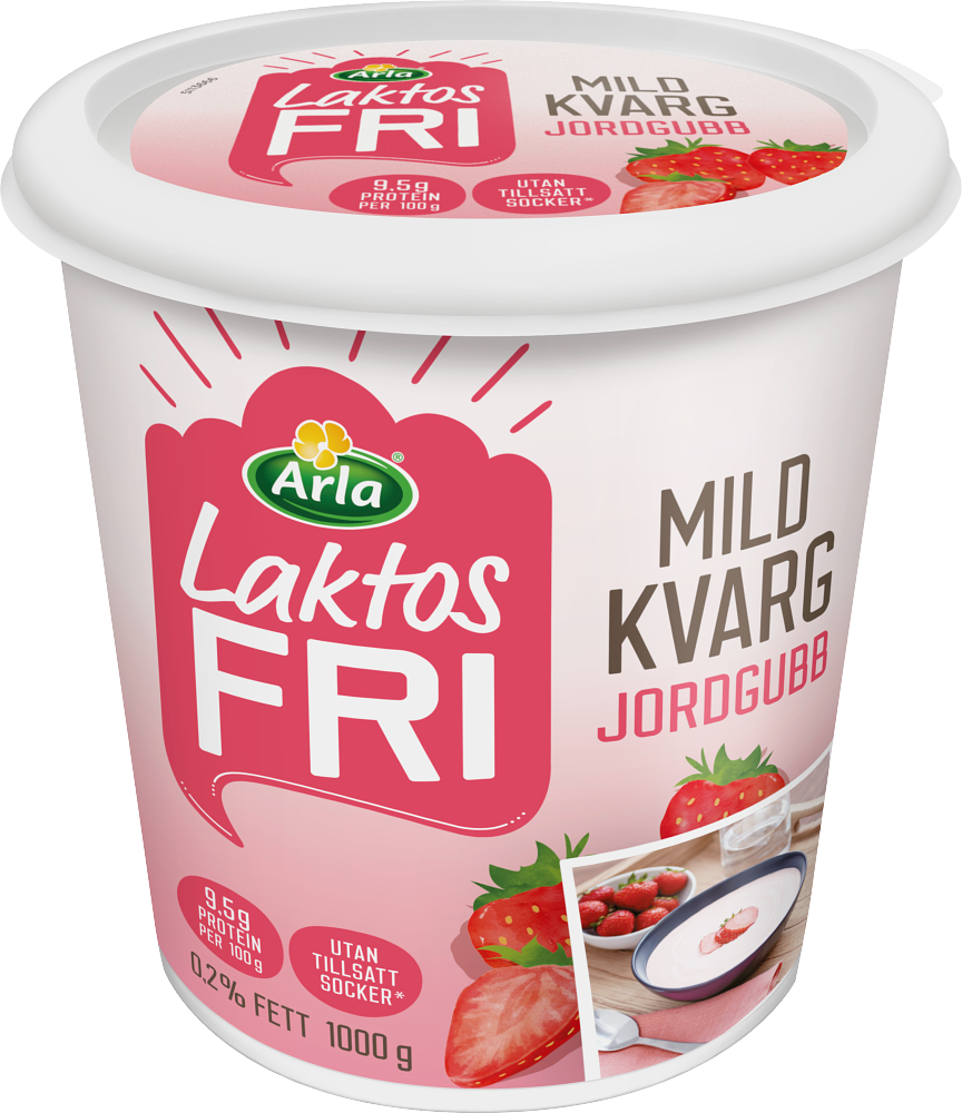 Arla Laktosfri Mild Kvarg Jordgubb G Arla