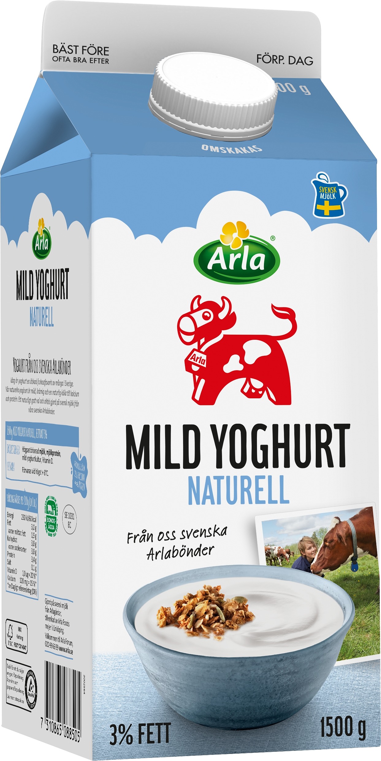 Mild yoghurt naturell 3