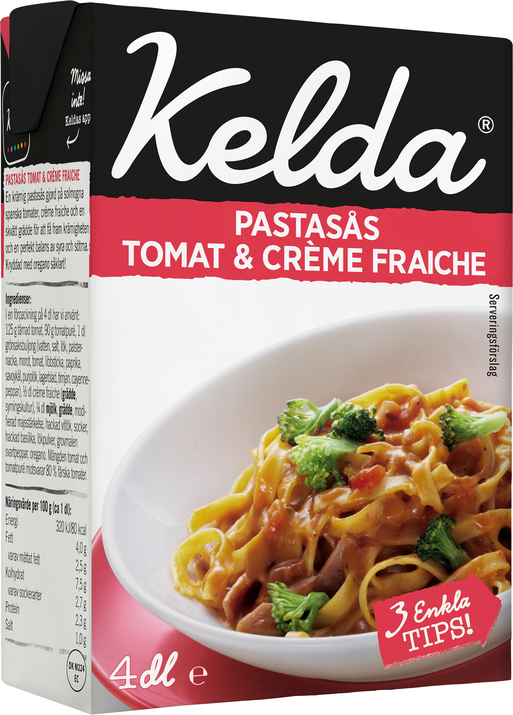 Pastasås tomat & crème fraiche