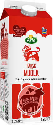 Arla Ko® Färsk standardmjölk 3,0% 1.5 l