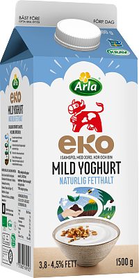 Arla Ko® Eko mild yoghurt naturell 3,8-4,5% 1500 g