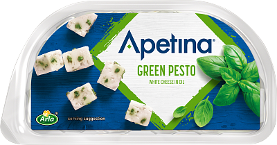 Apetina® Vitost tärnad i olja grön pesto 21% 100 g
