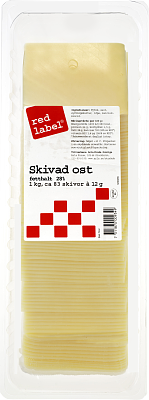 Red Label® Gouda skivad ost 12g/st 28% 1 kg