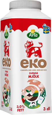 Arla Ko® Ekologisk Standardmjölk 3,0% port 3 dl