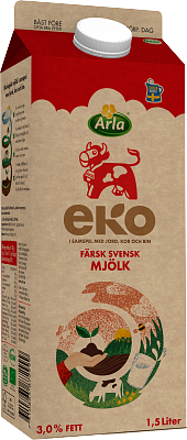 Arla Ko® Ekologisk Ekologisk färsk standardmjölk 3,0% 1.5 l