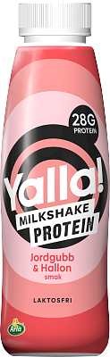 Yalla® Proteinshake jordgubb & hallonsmak 5 dl