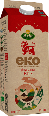 Arla Ko® Ekologisk Färsk standardmjölk 3,0% 1.5 l
