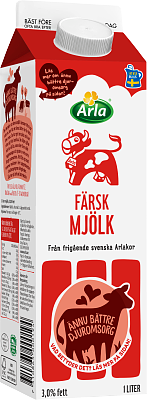 Arla Ko® Färsk standardmjölk 3,0% 1 l