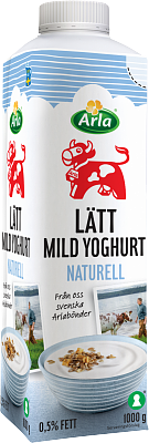 Arla Ko® Mild lättyoghurt naturell 0,5% 1000 g