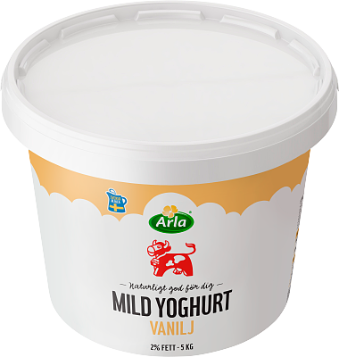 Arla Ko® Mild yogurt vanilj 2% hink 5 kg