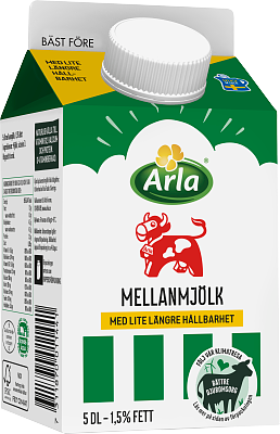 Arla Ko® Mellanmjölk 1,5% ESL 5 dl