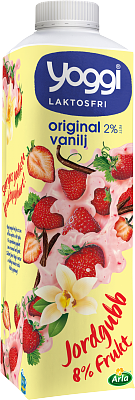 Yoggi® Org laktosfri yoghurt jordg vanilj 1000 g