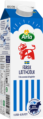 Arla Ko® Färsk lättmjölk 0,5% 1 l