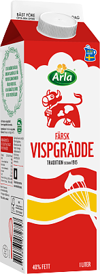 Arla Ko® Färsk vispgrädde 40% 1 l