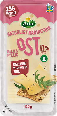 Arla® Mild & Fyllig 17% skivad ost 150 g