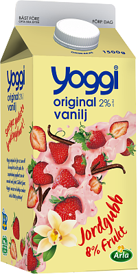Yoggi® Original yoghurt jordgubb & vanilj 1500 g