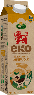 Arla Ko® Ekologisk Ekologisk färsk minimjölk 0,1% 1 l