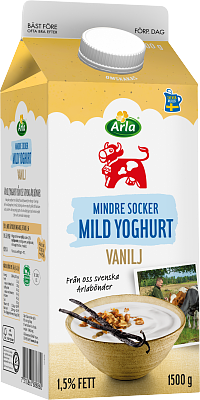 Arla Ko® Mild yoghurt vanilj lättsockr 1,5% 1500 g