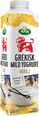 Arla Ko® Mild grekisk yoghurt vanilj 5,3% 1000 g