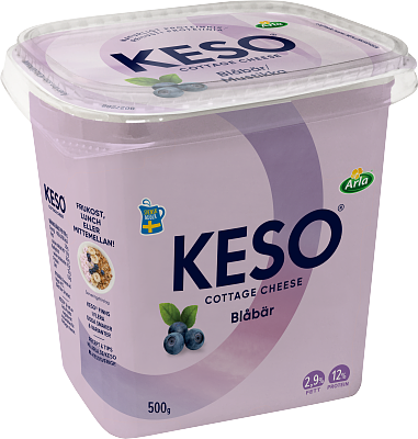 KESO® Cottage cheese blåbär 2,9% 500 g