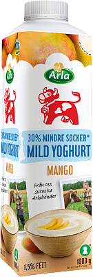 Arla Ko® Mild yoghurt mango lättsockr 1,5% 1000 g